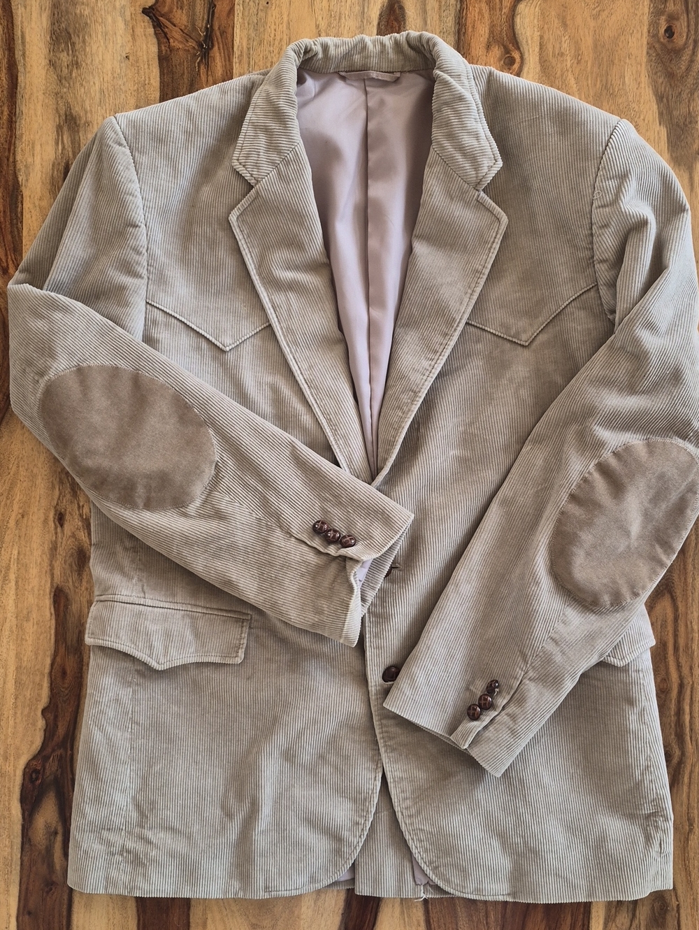 Sheplers Western 100% Cotton Corduroy Blazwr With Elbow Patches Sz 44 Long